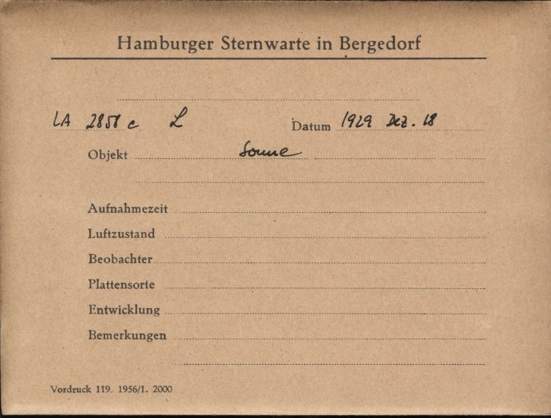 Plate envelope