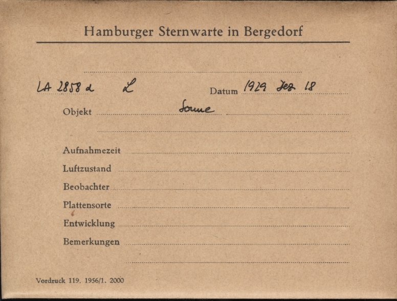 Plate envelope