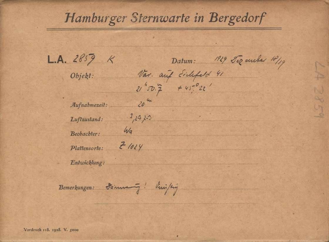Plate envelope