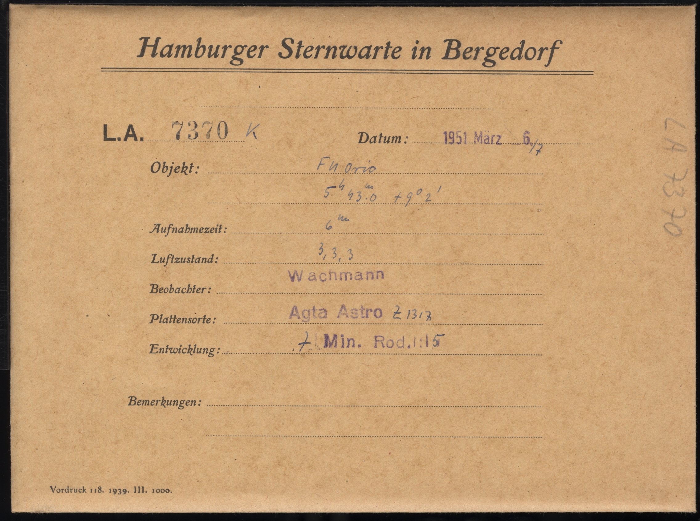 Plate envelope