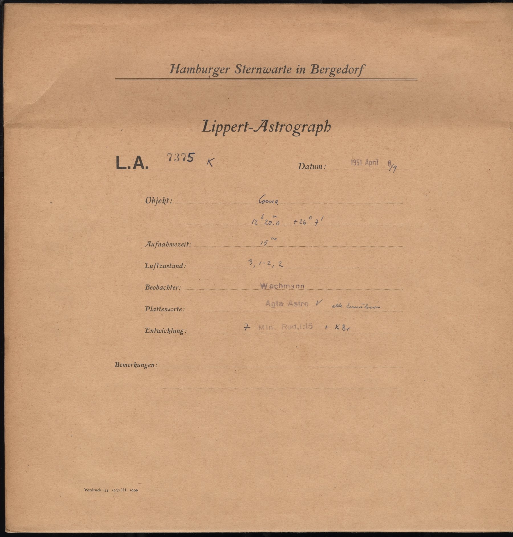 Plate envelope