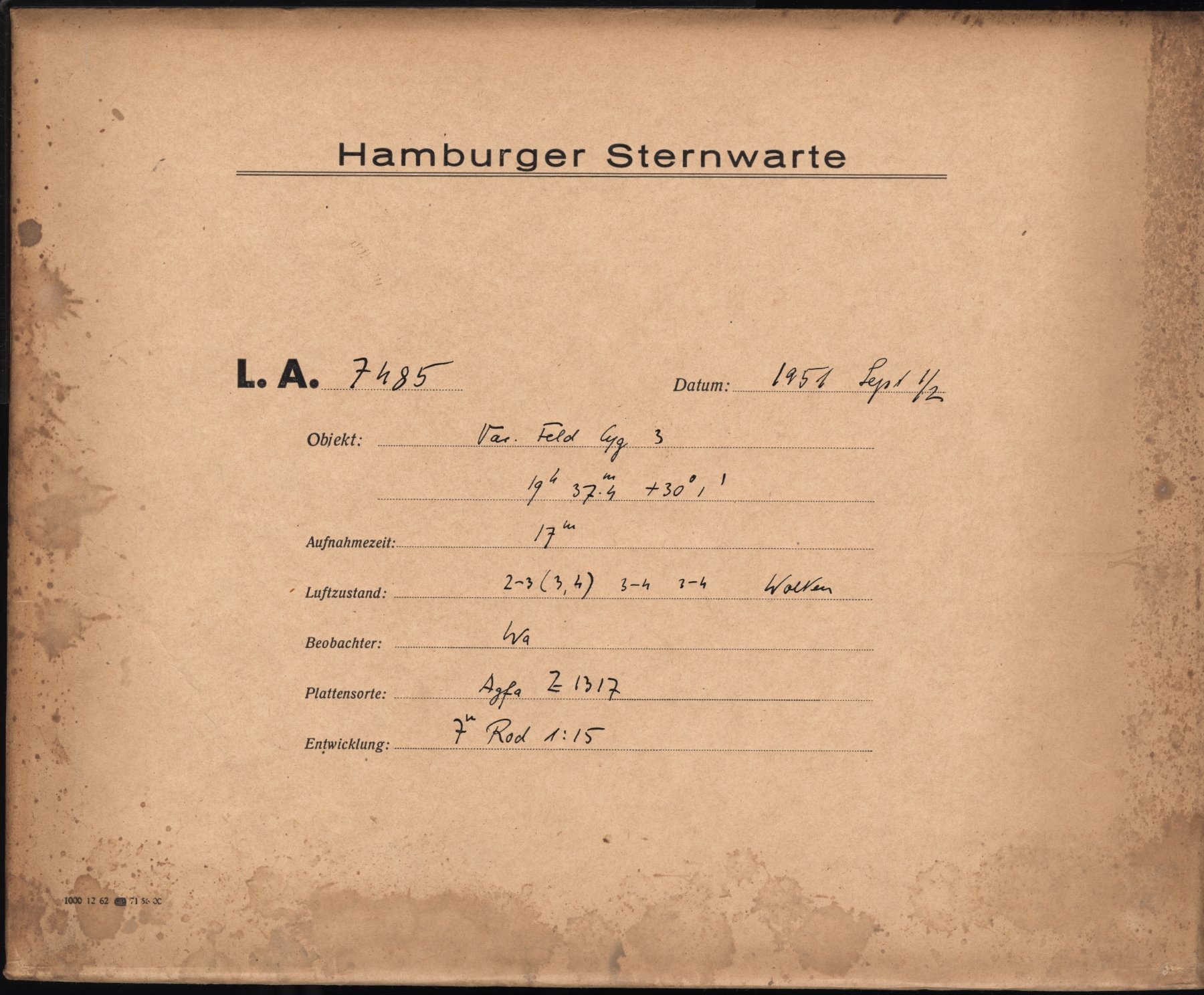 Plate envelope