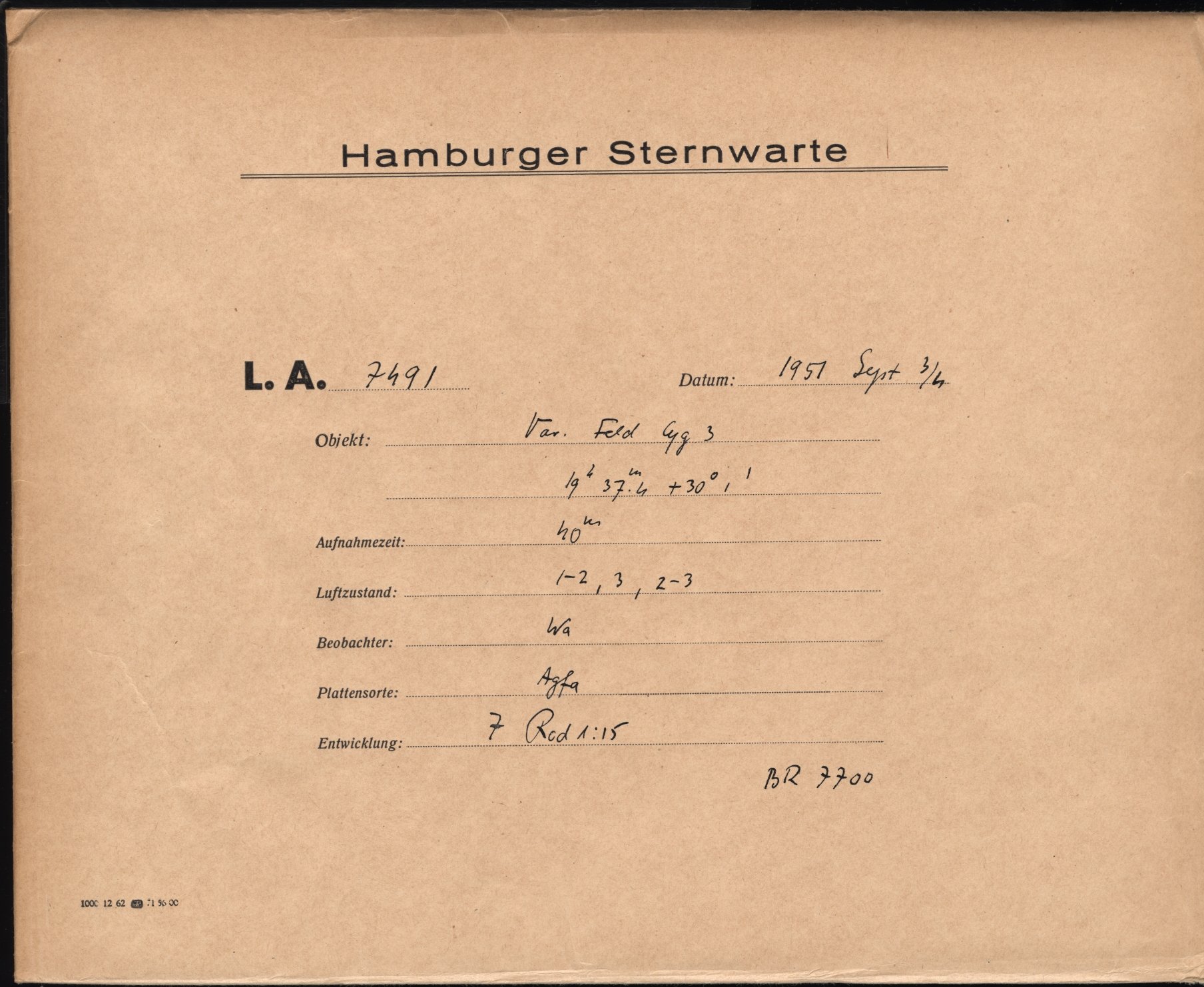 Plate envelope
