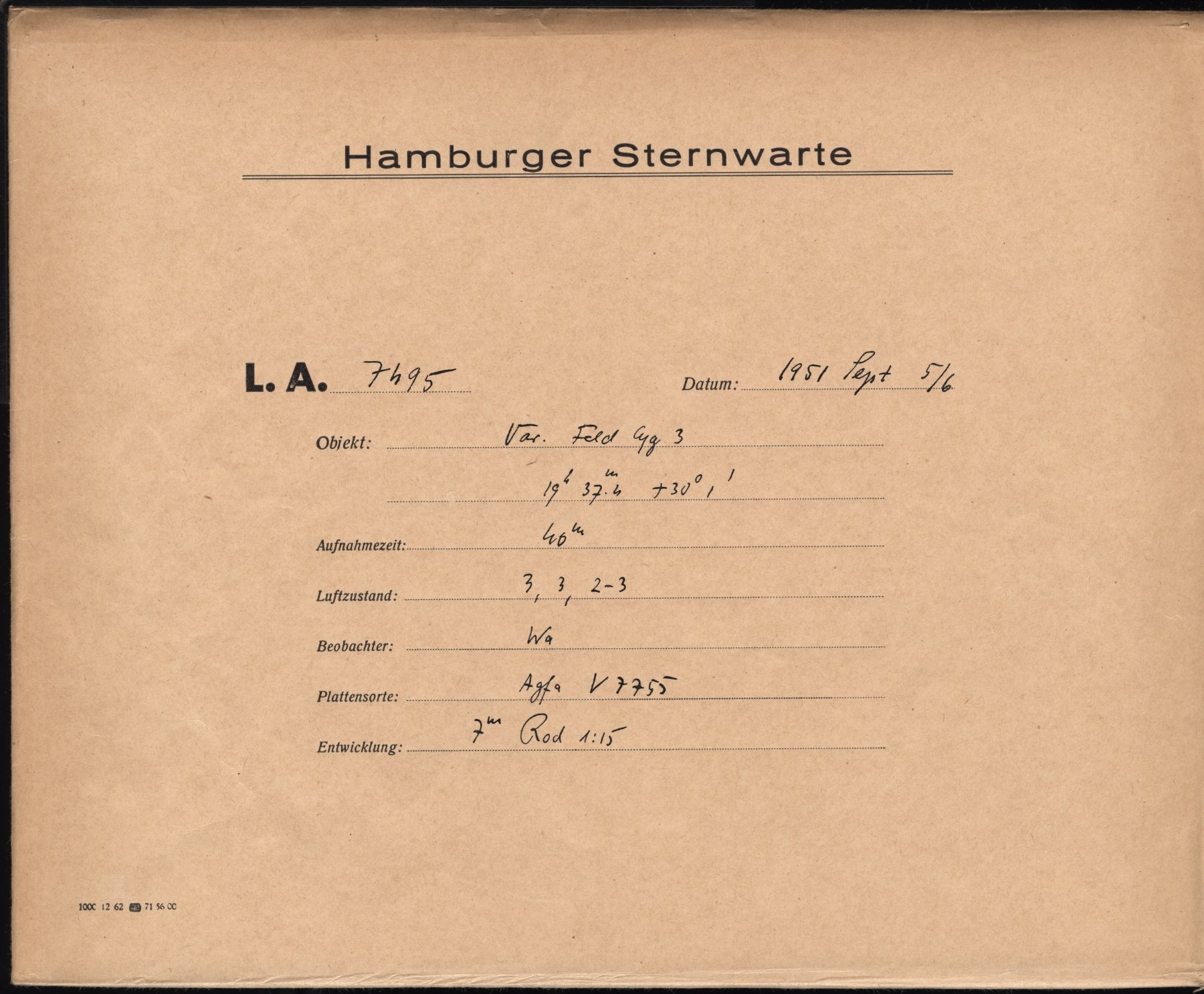 Plate envelope