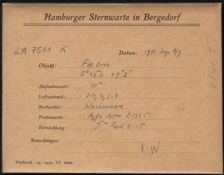Plate envelope