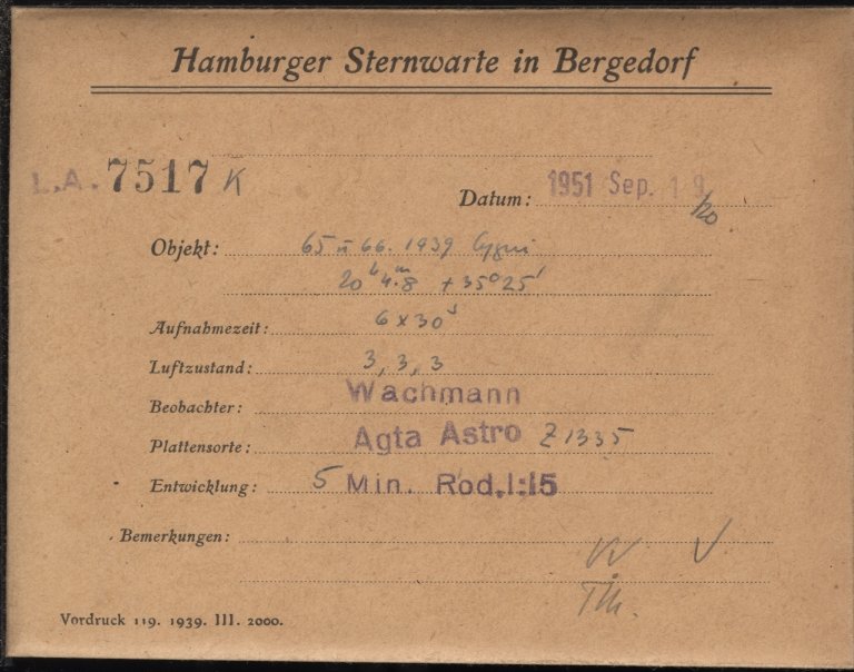 Plate envelope