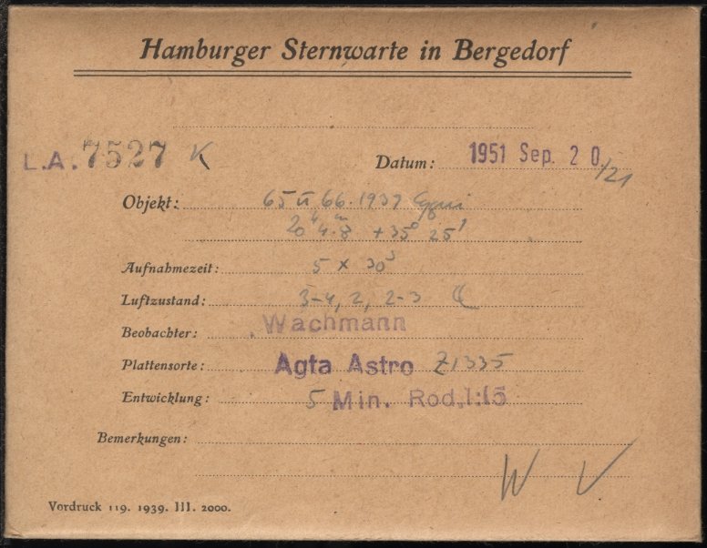 Plate envelope
