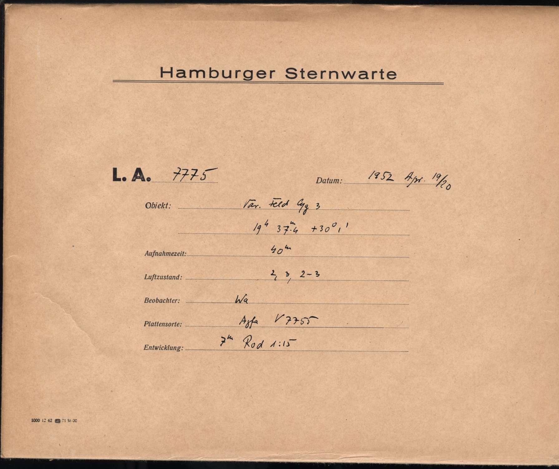 Plate envelope