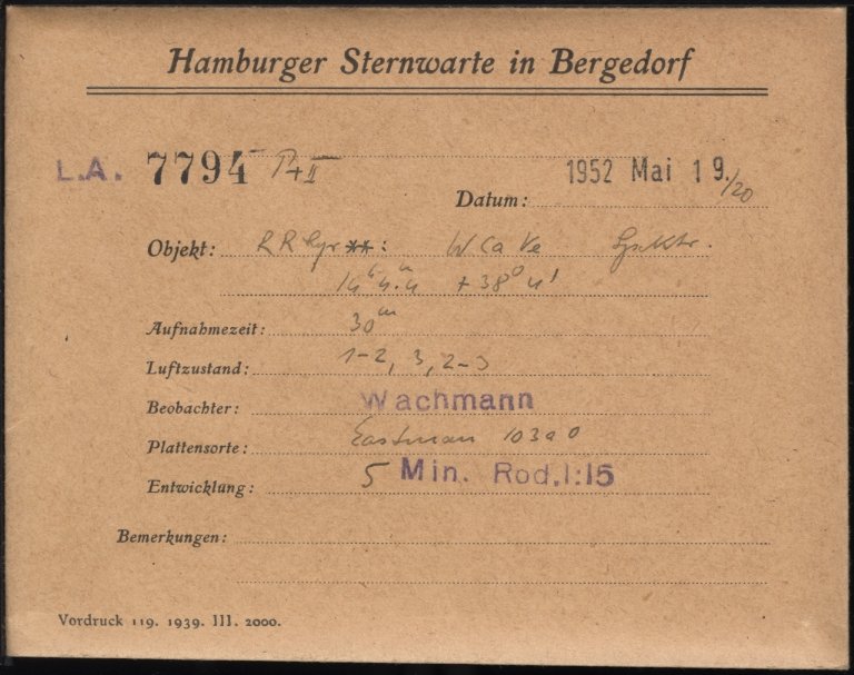 Plate envelope