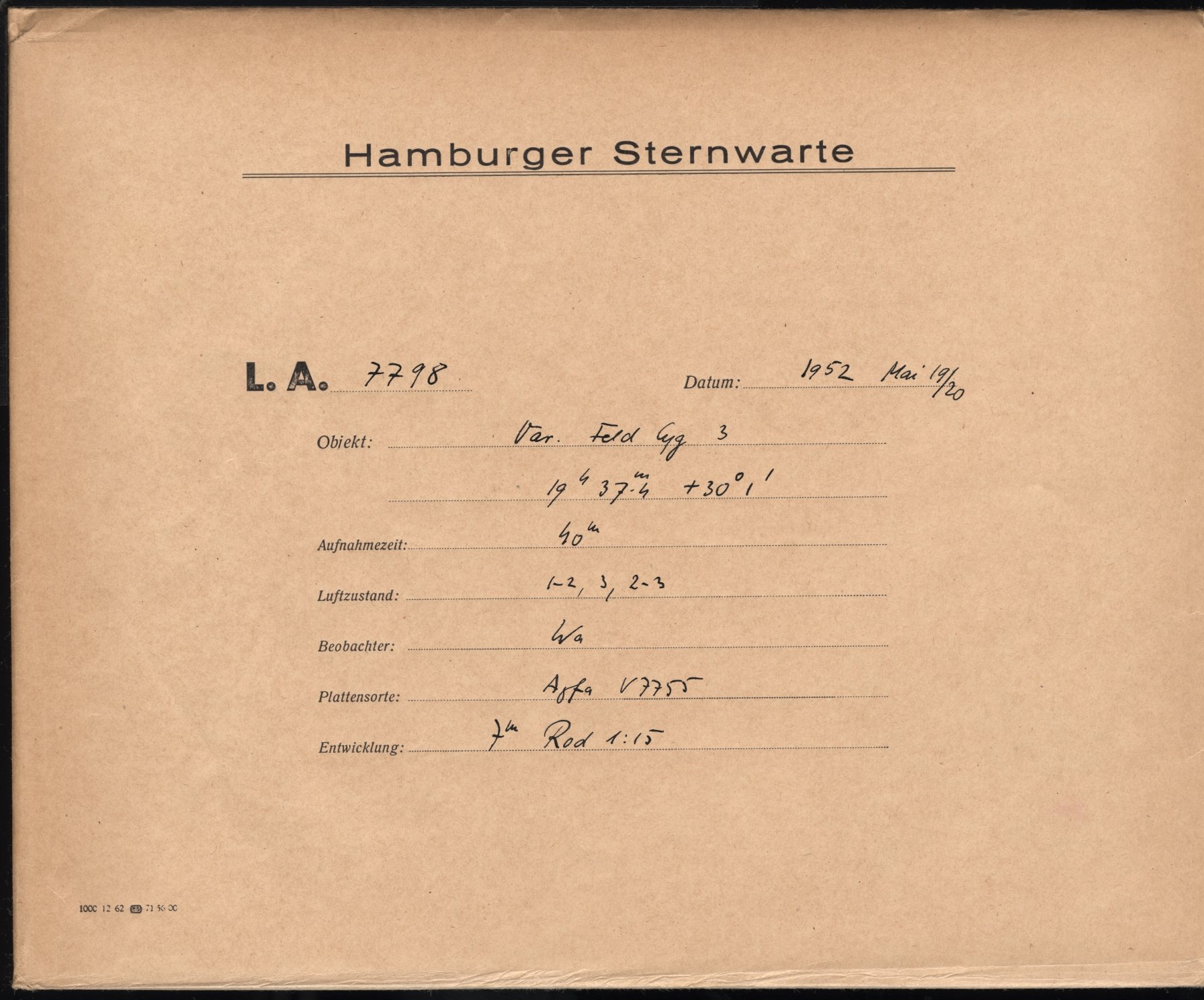 Plate envelope