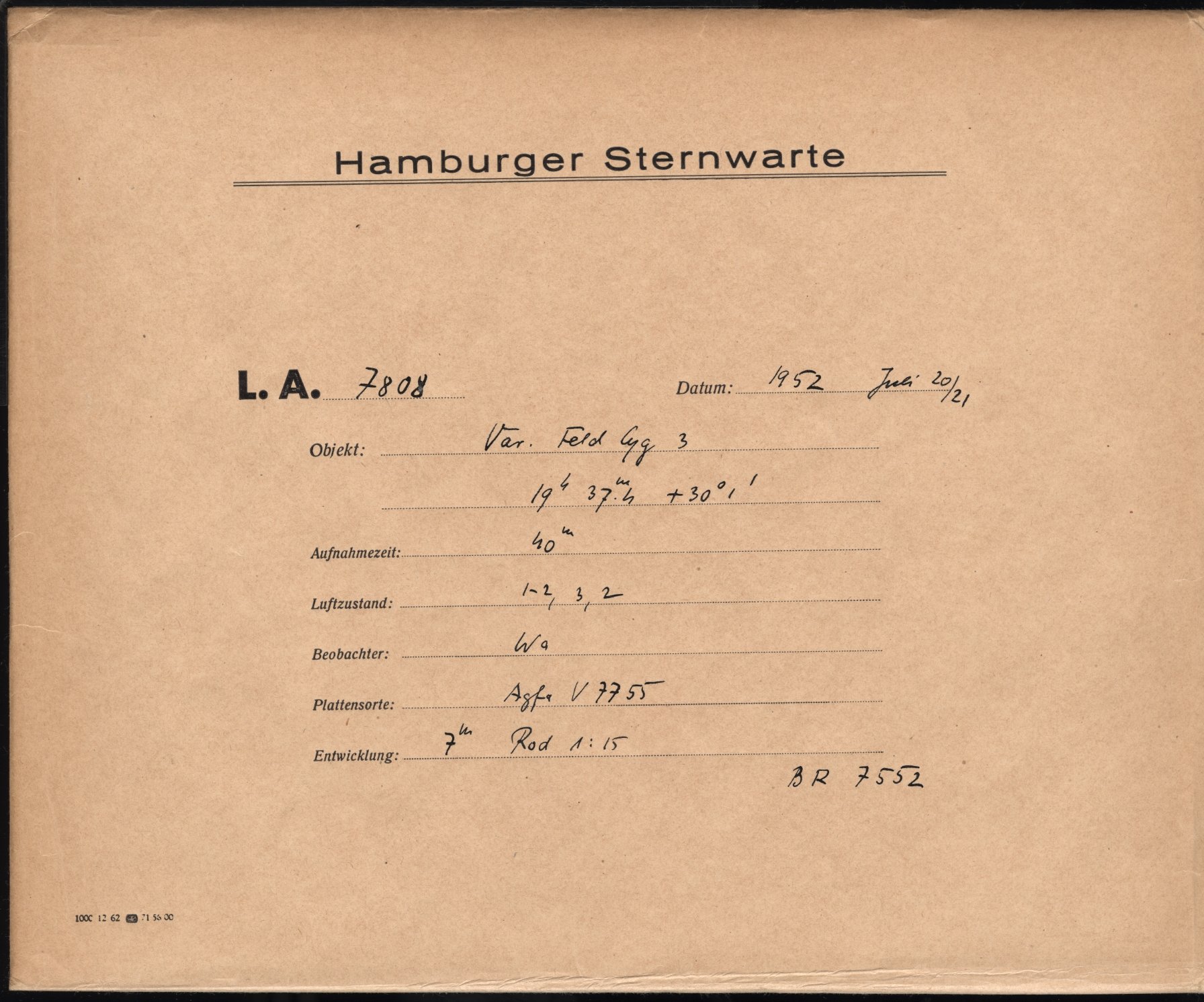 Plate envelope