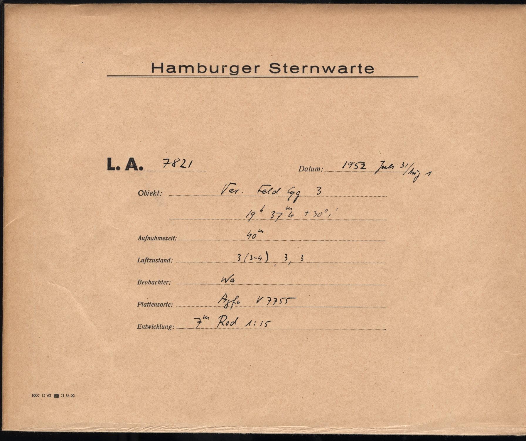 Plate envelope