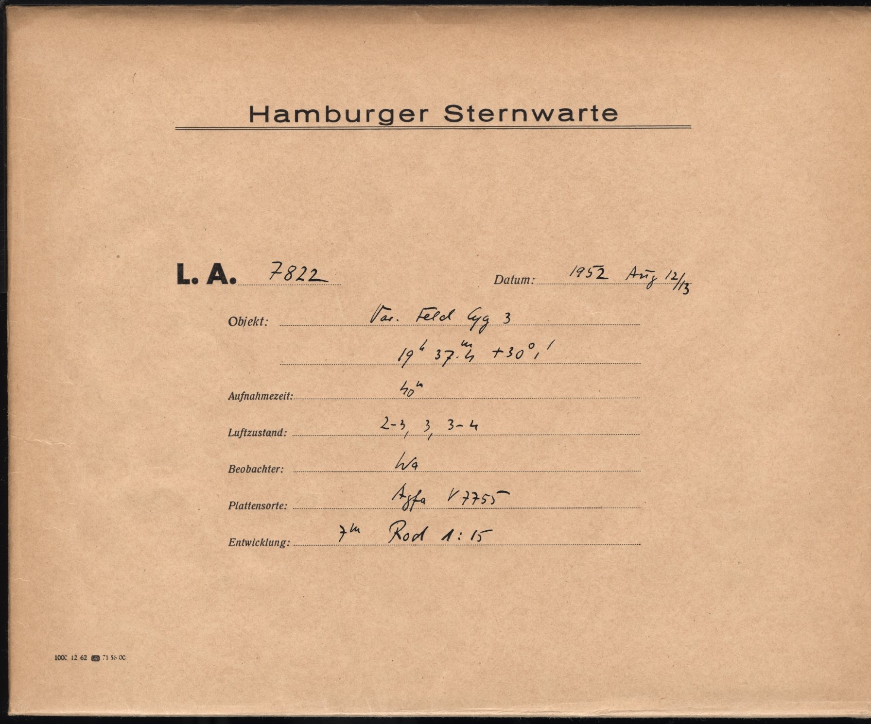 Plate envelope