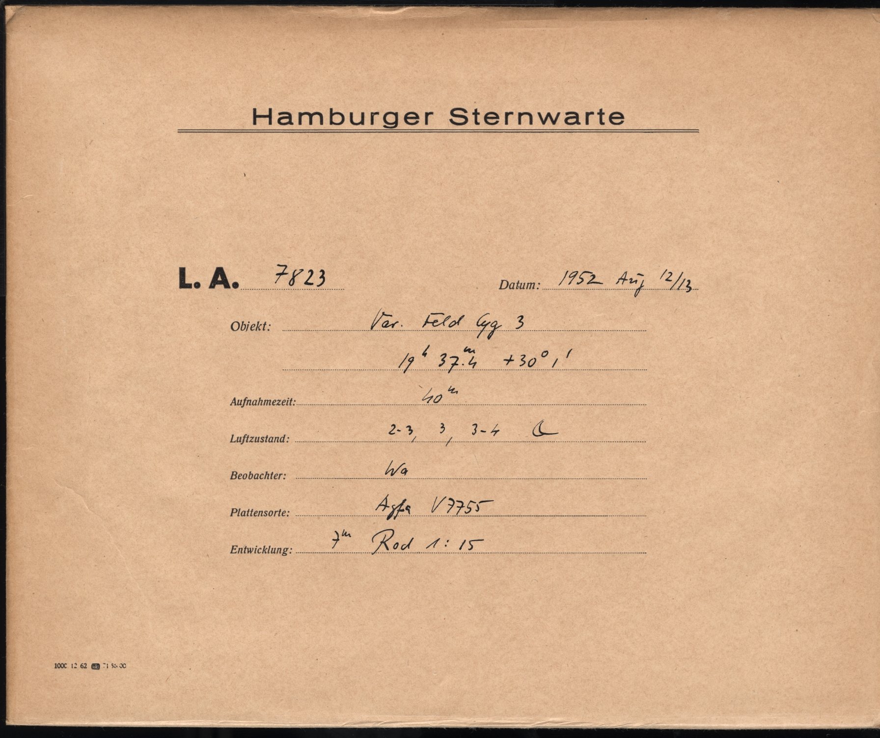 Plate envelope