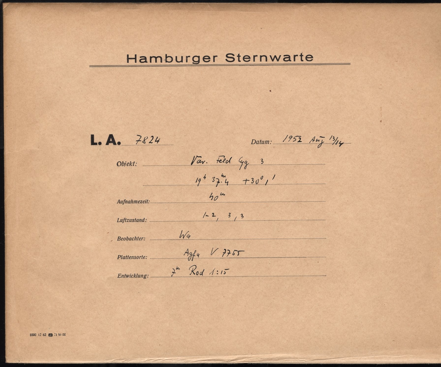 Plate envelope