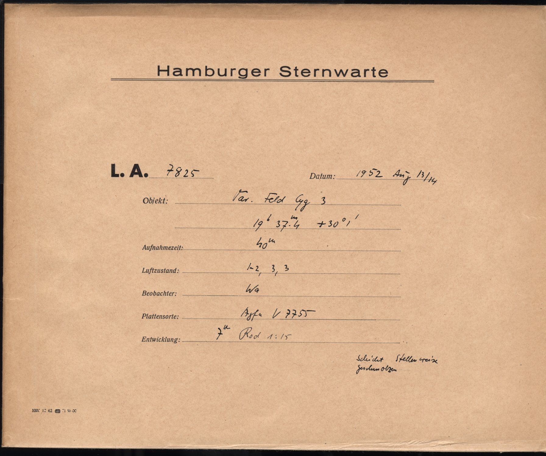 Plate envelope