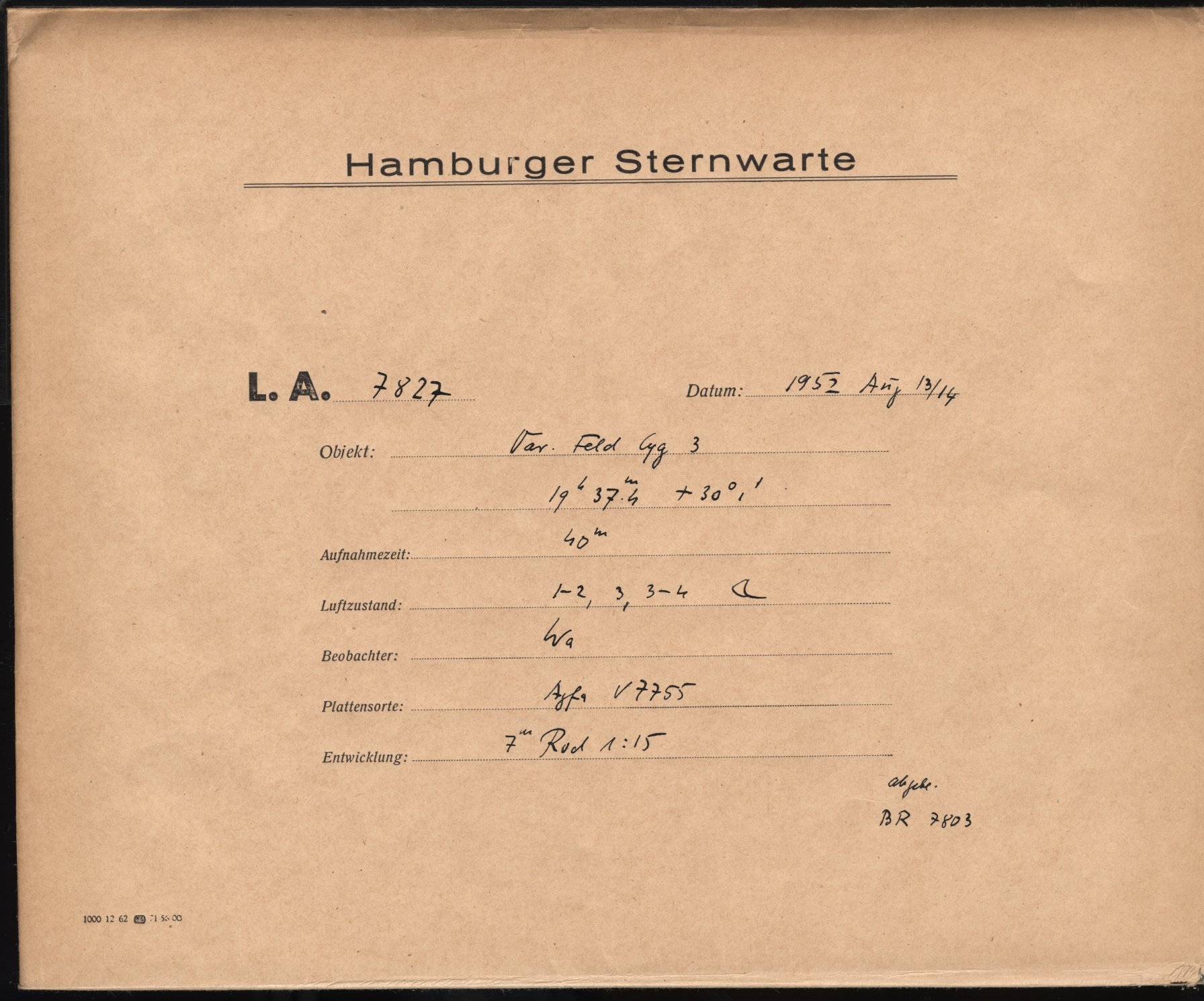 Plate envelope