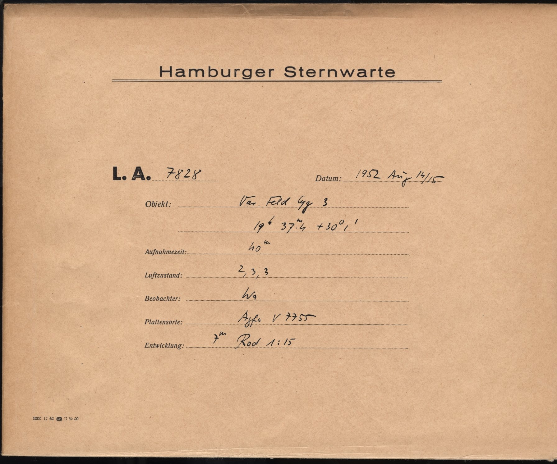 Plate envelope