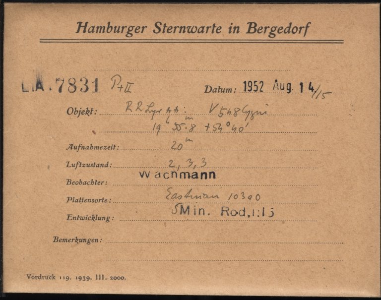 Plate envelope