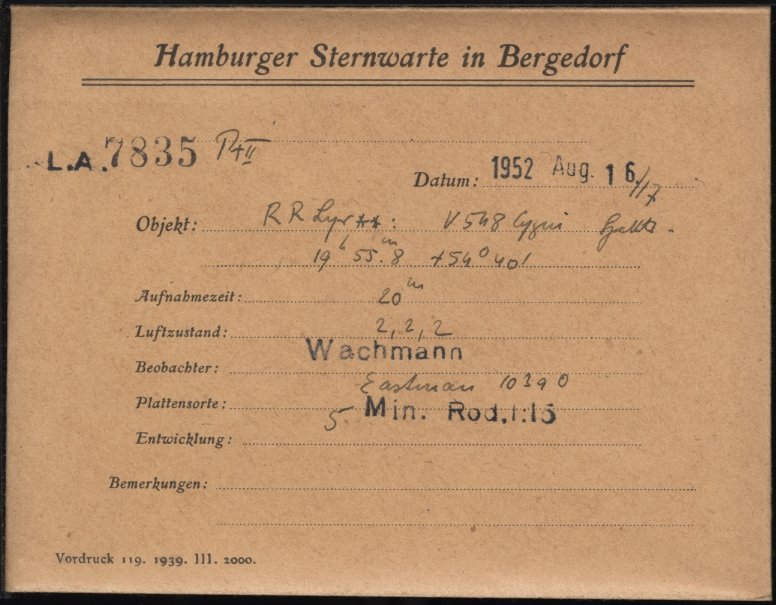 Plate envelope