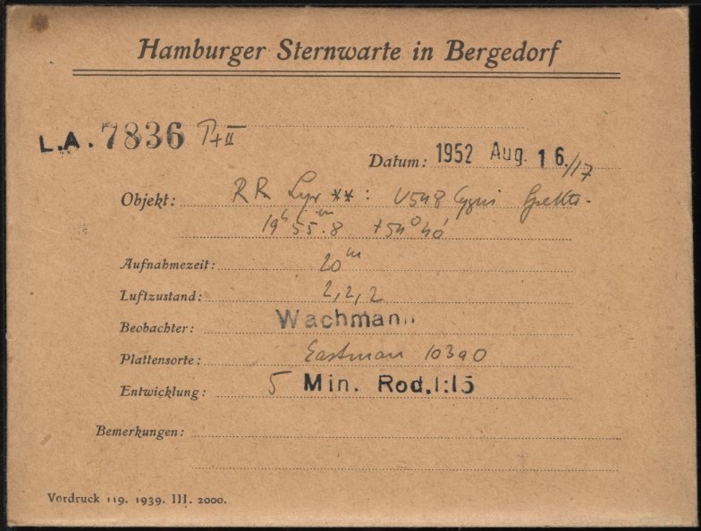 Plate envelope