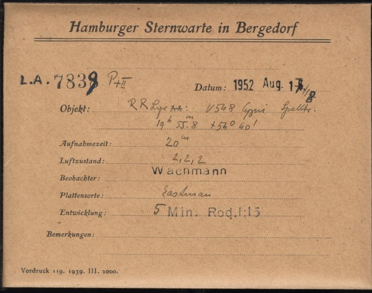 Plate envelope