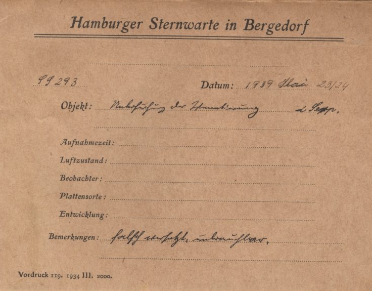 Plate envelope