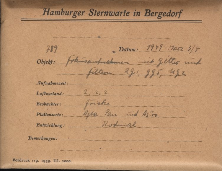 Plate envelope