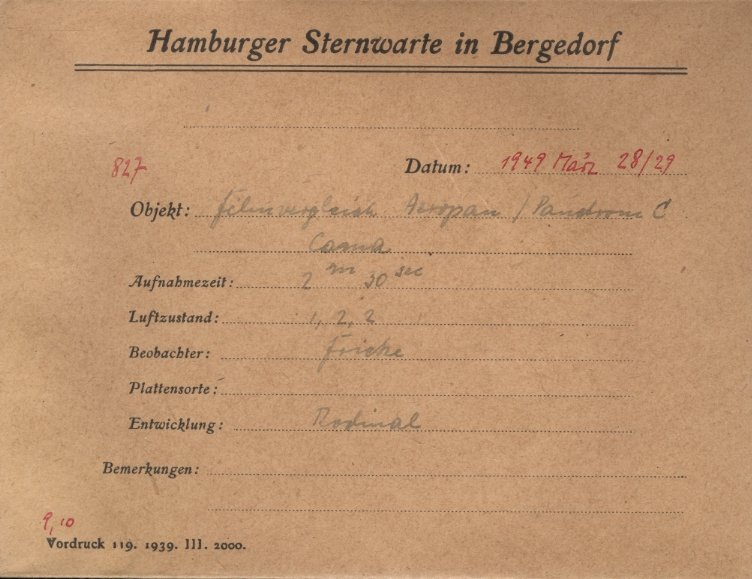 Plate envelope