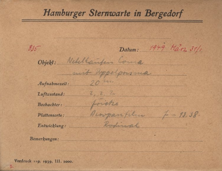 Plate envelope