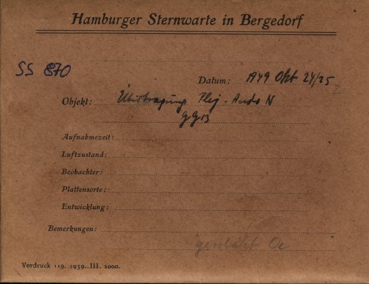 Plate envelope