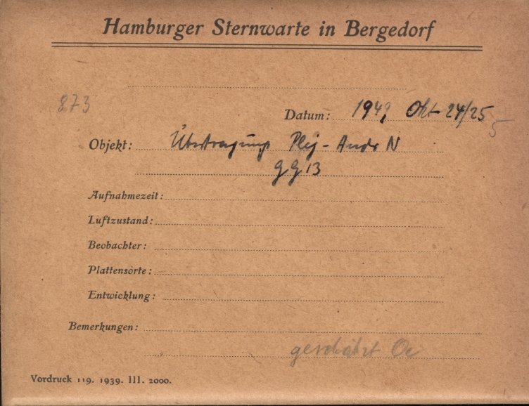 Plate envelope