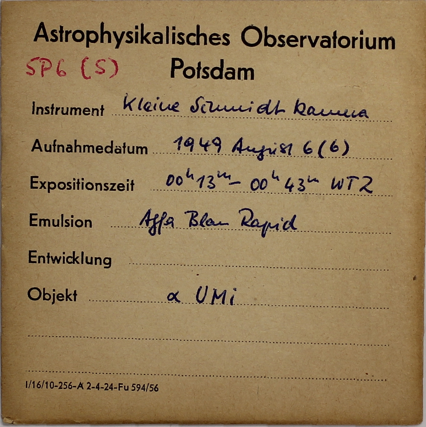 Plate envelope