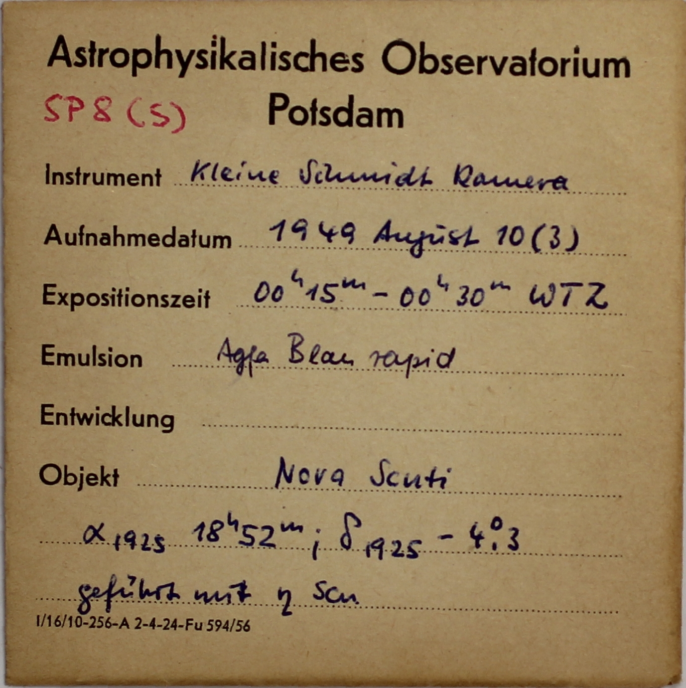 Plate envelope