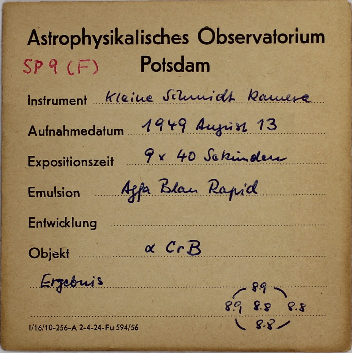 Plate envelope