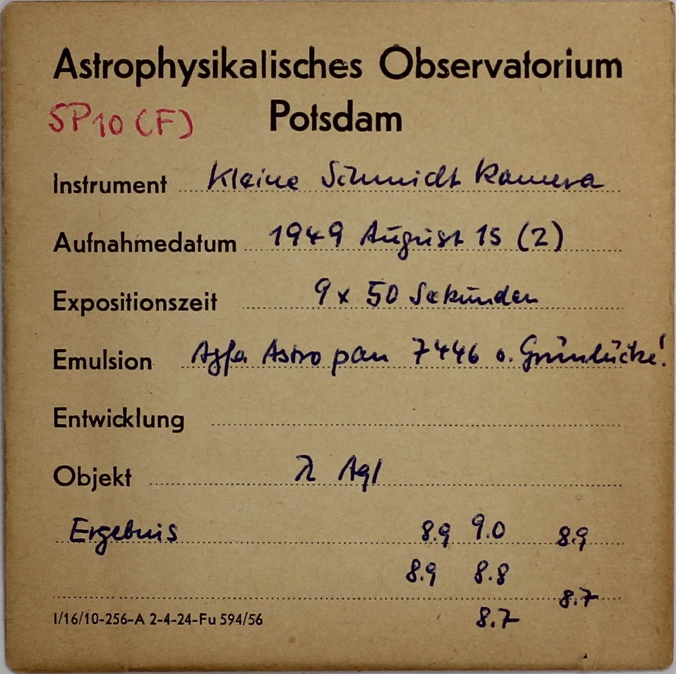 Plate envelope
