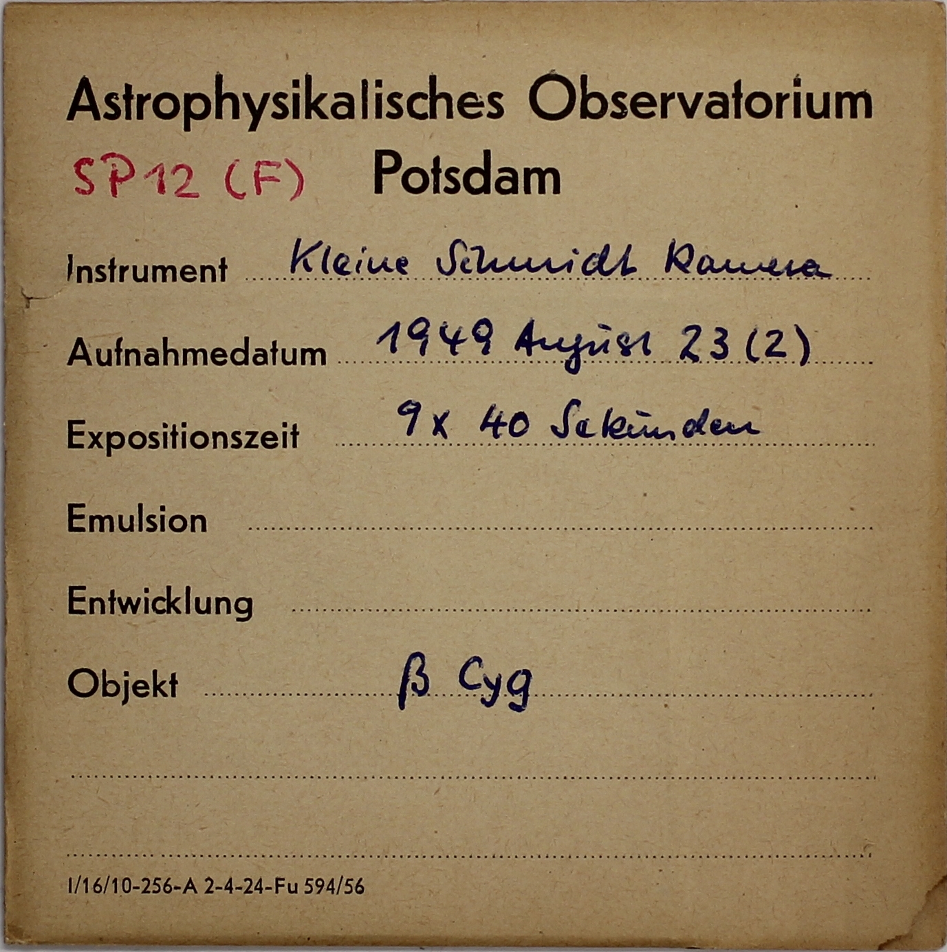 Plate envelope