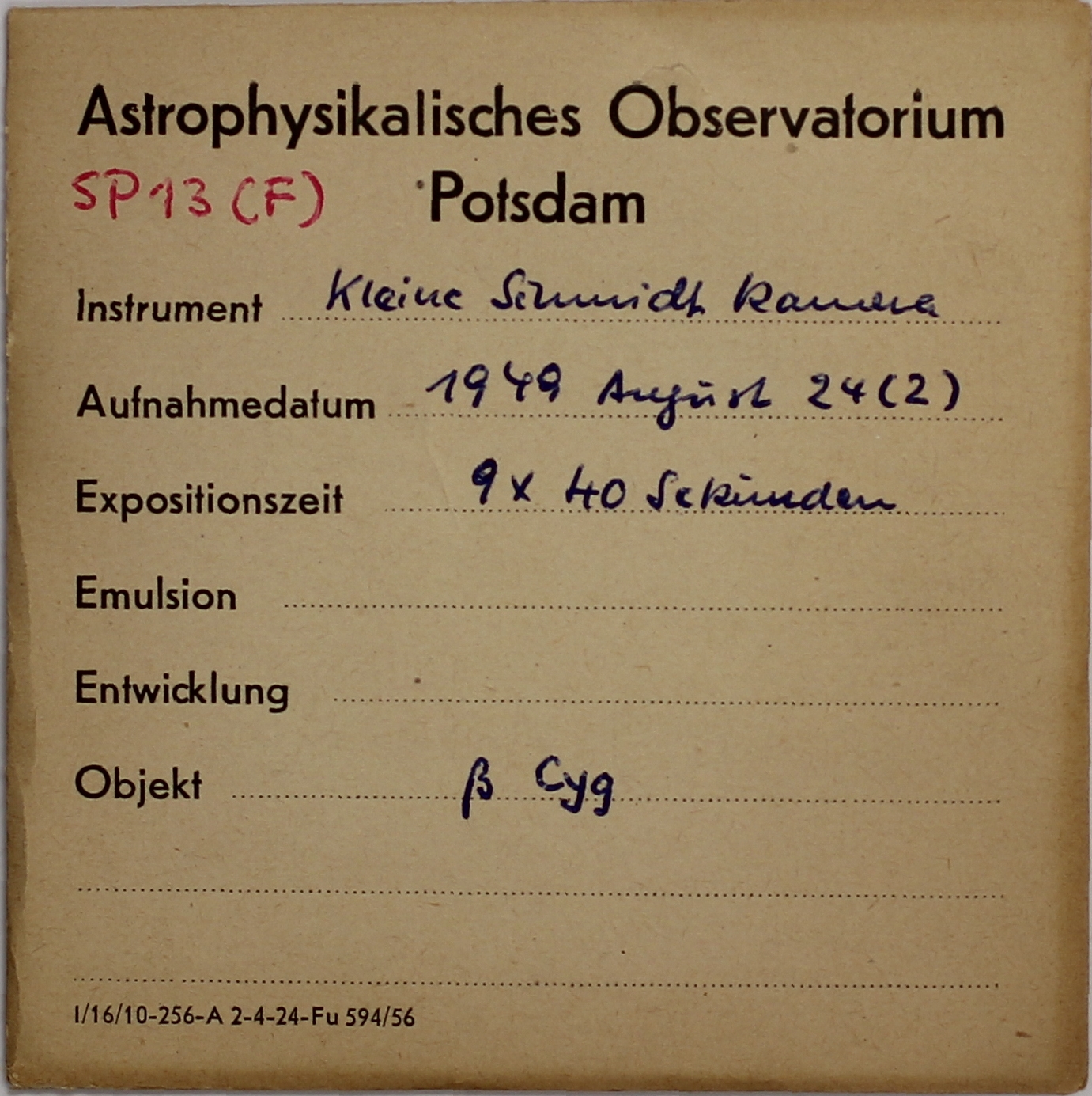 Plate envelope