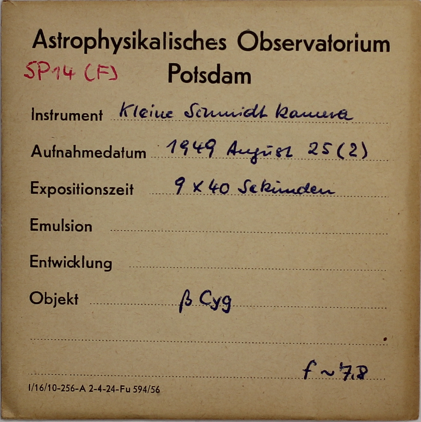 Plate envelope