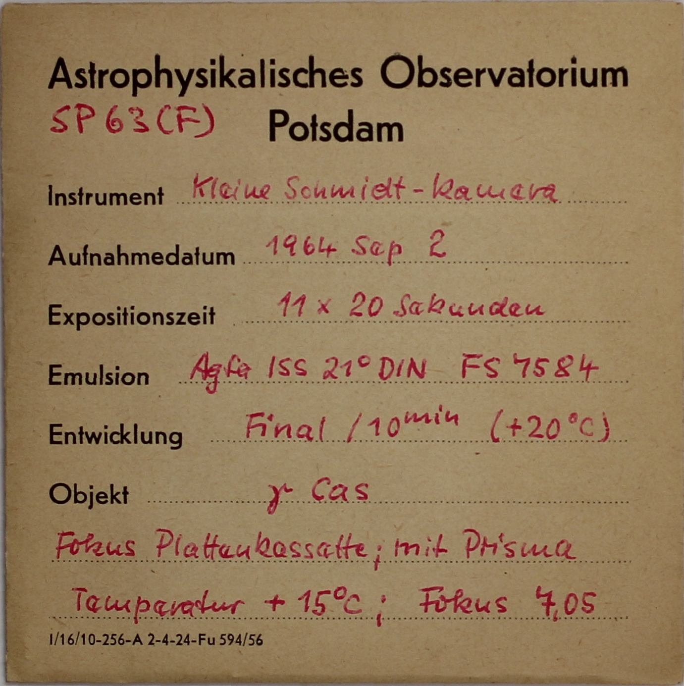 Plate envelope