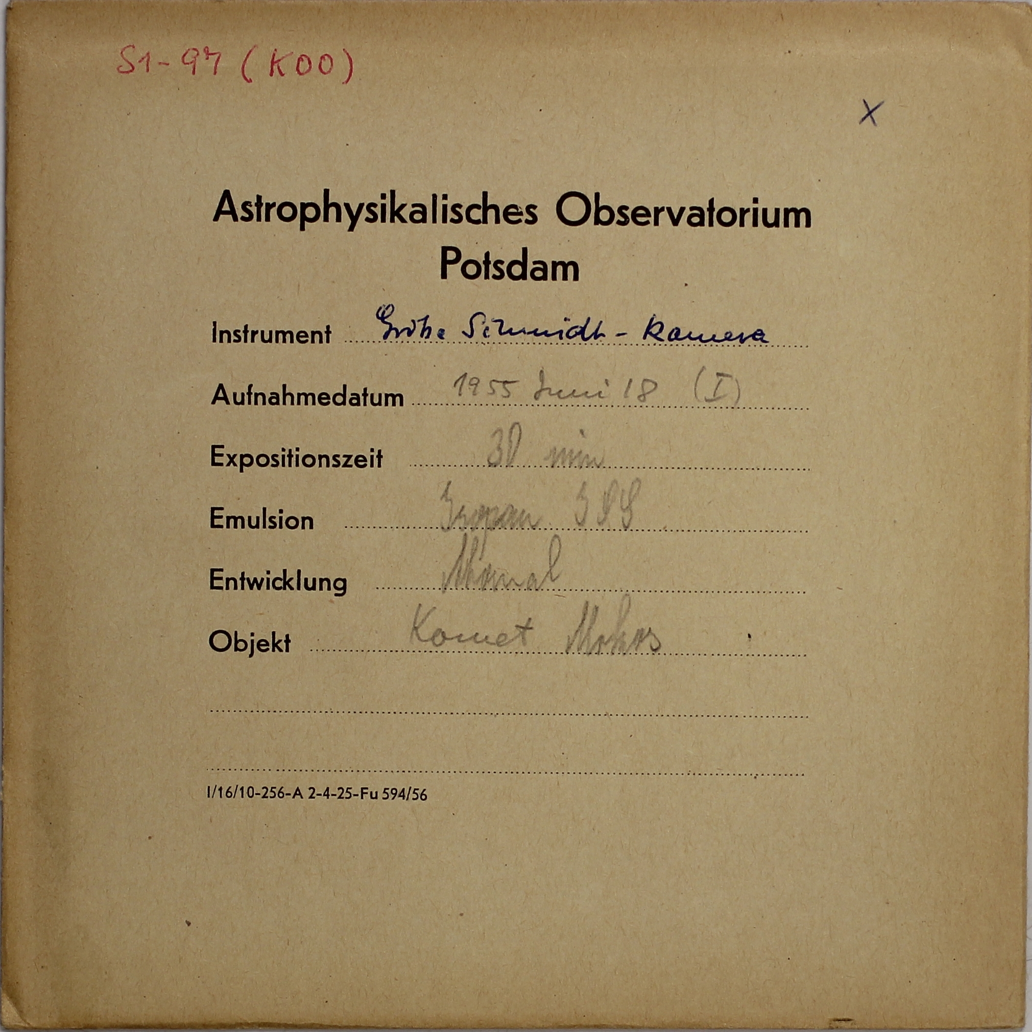 Plate envelope