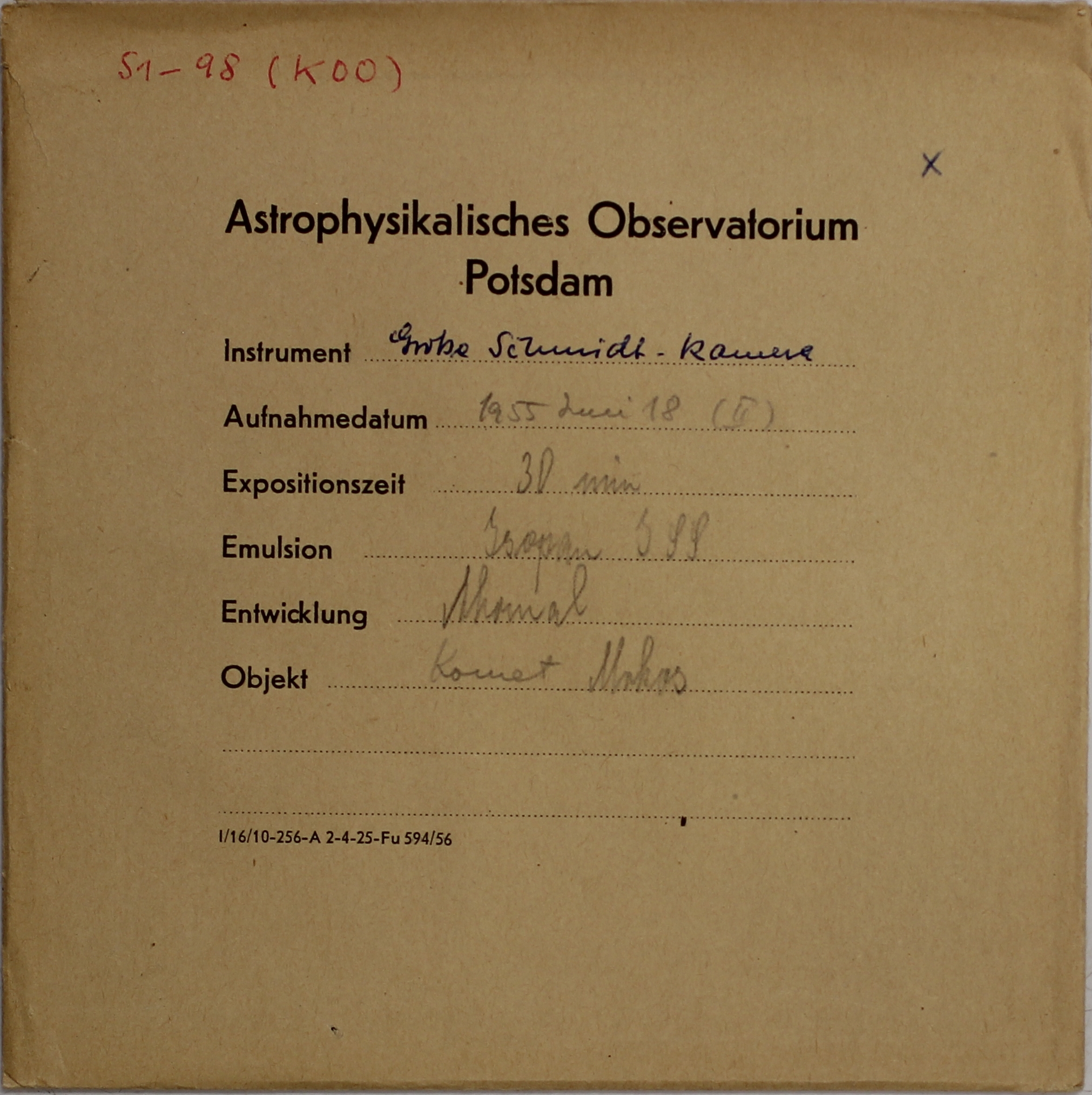 Plate envelope