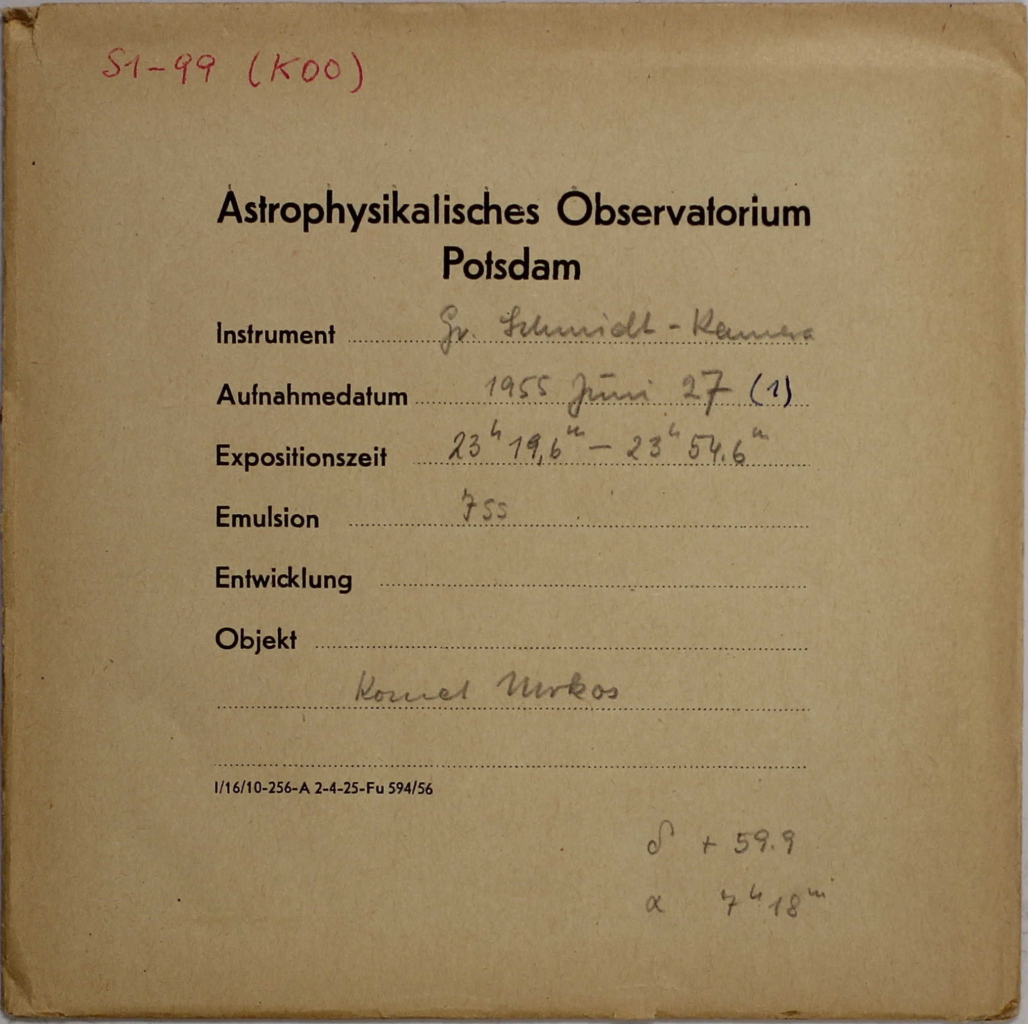 Plate envelope