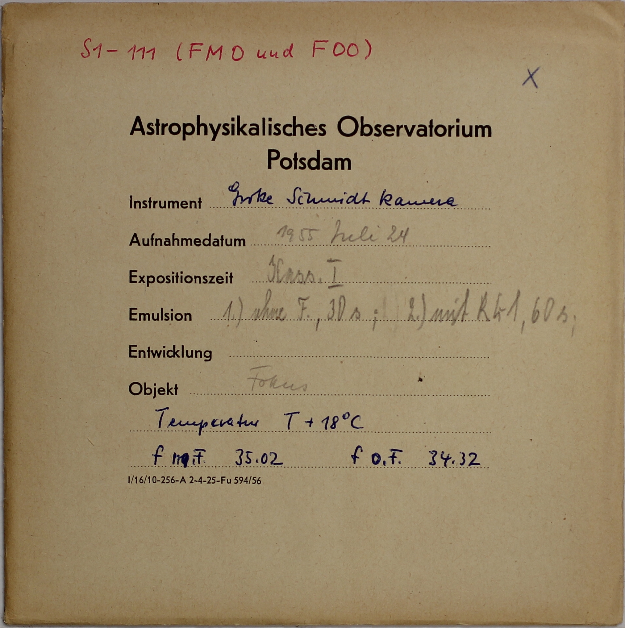 Plate envelope