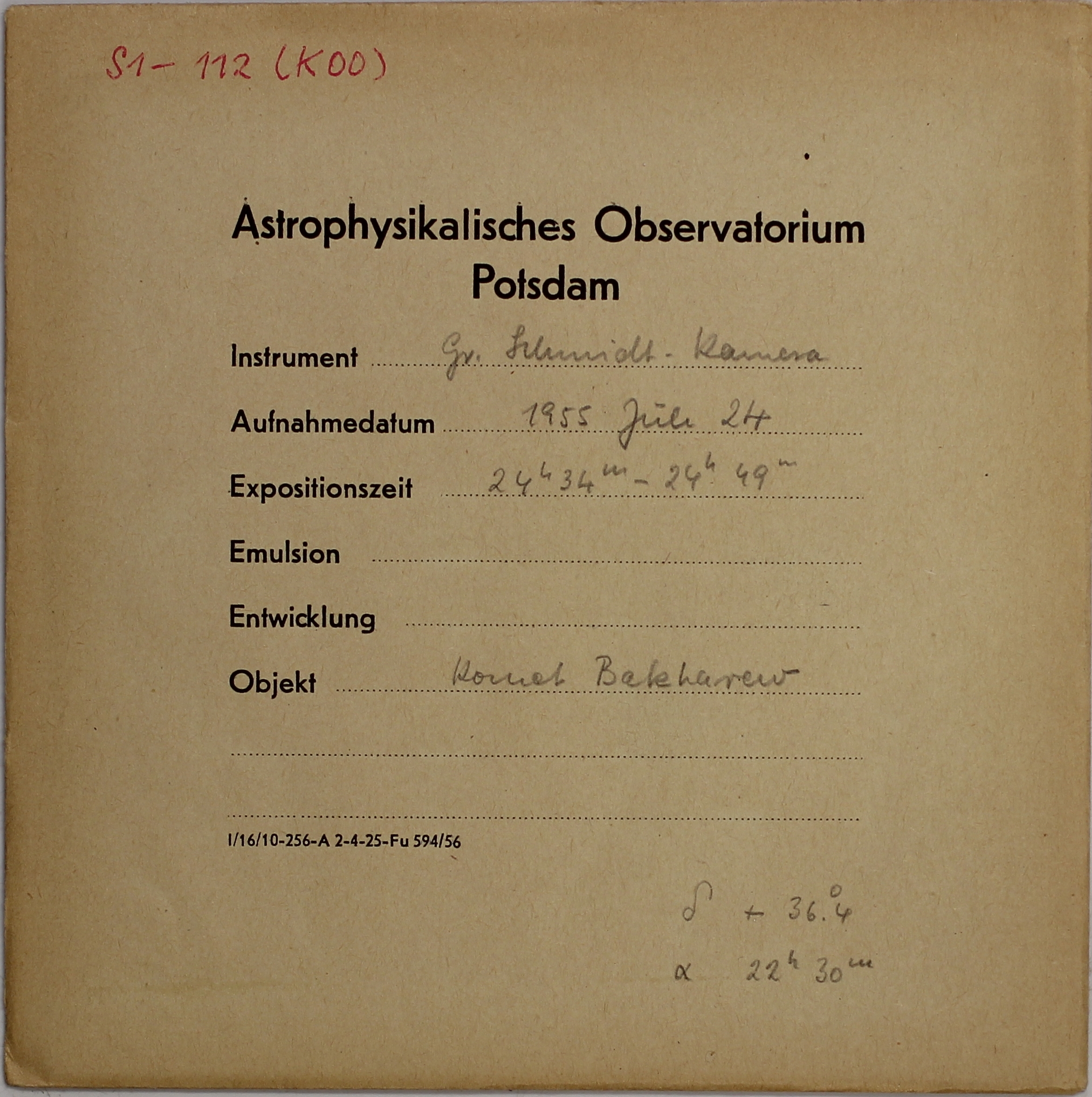 Plate envelope