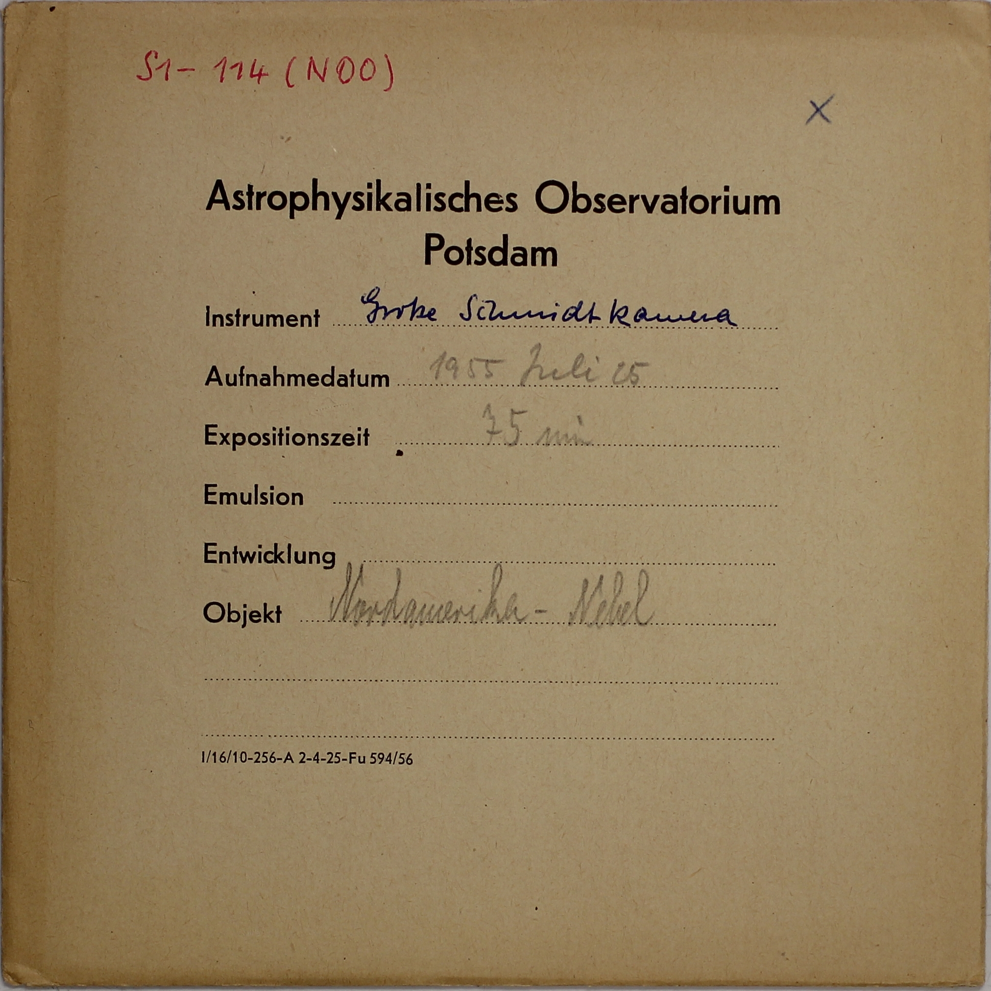 Plate envelope