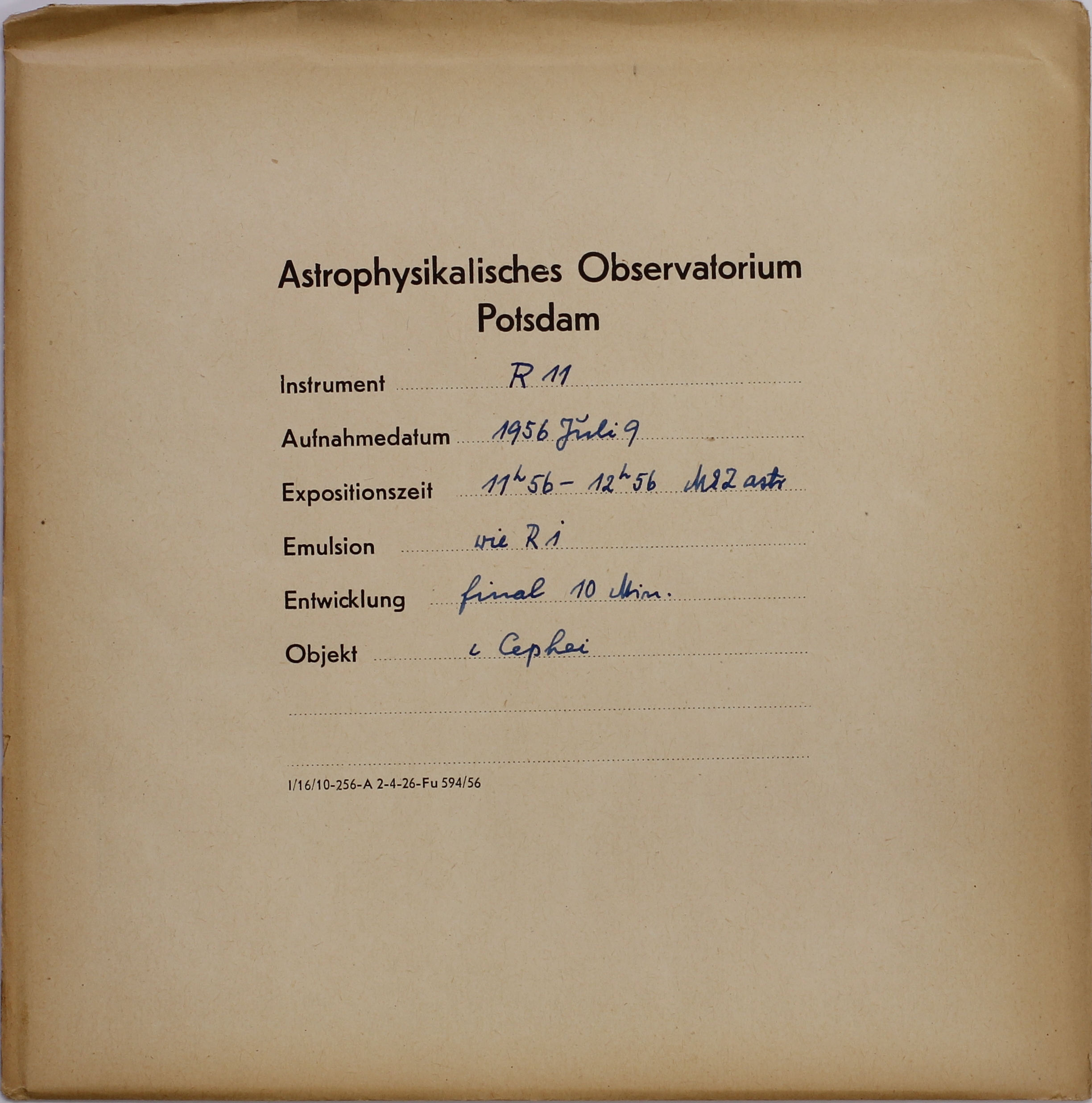 Plate envelope