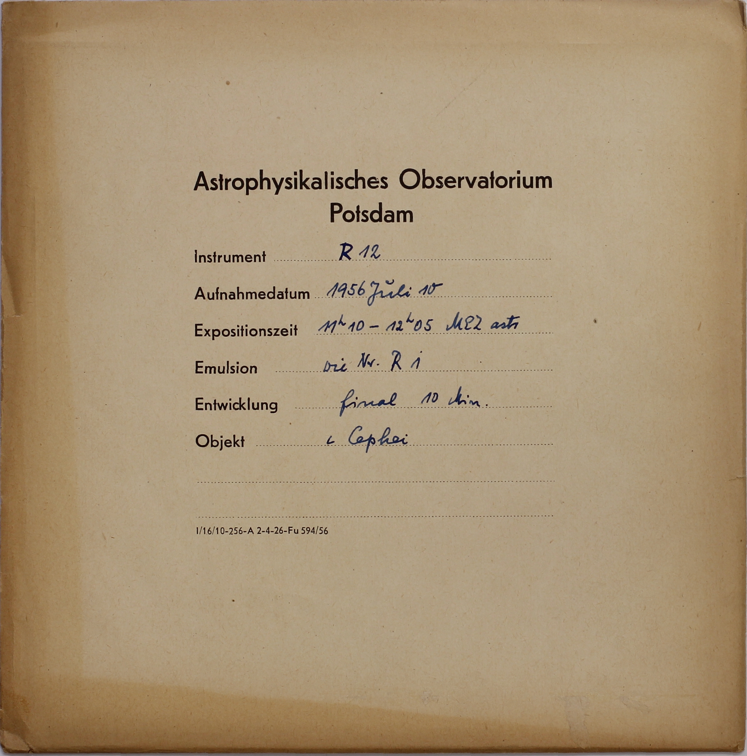 Plate envelope