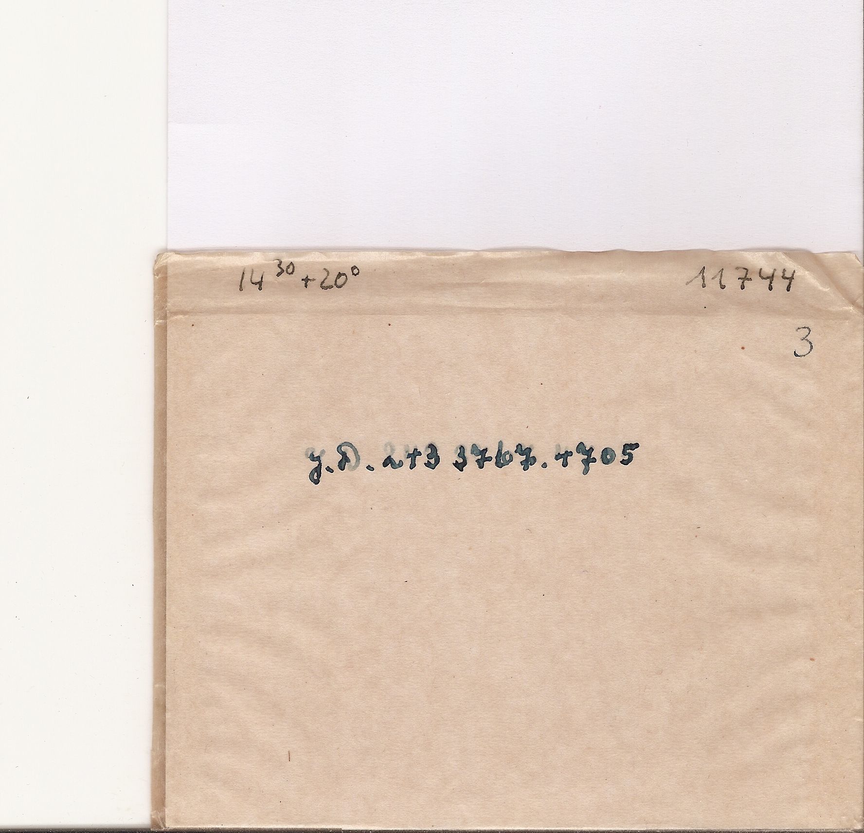Plate envelope