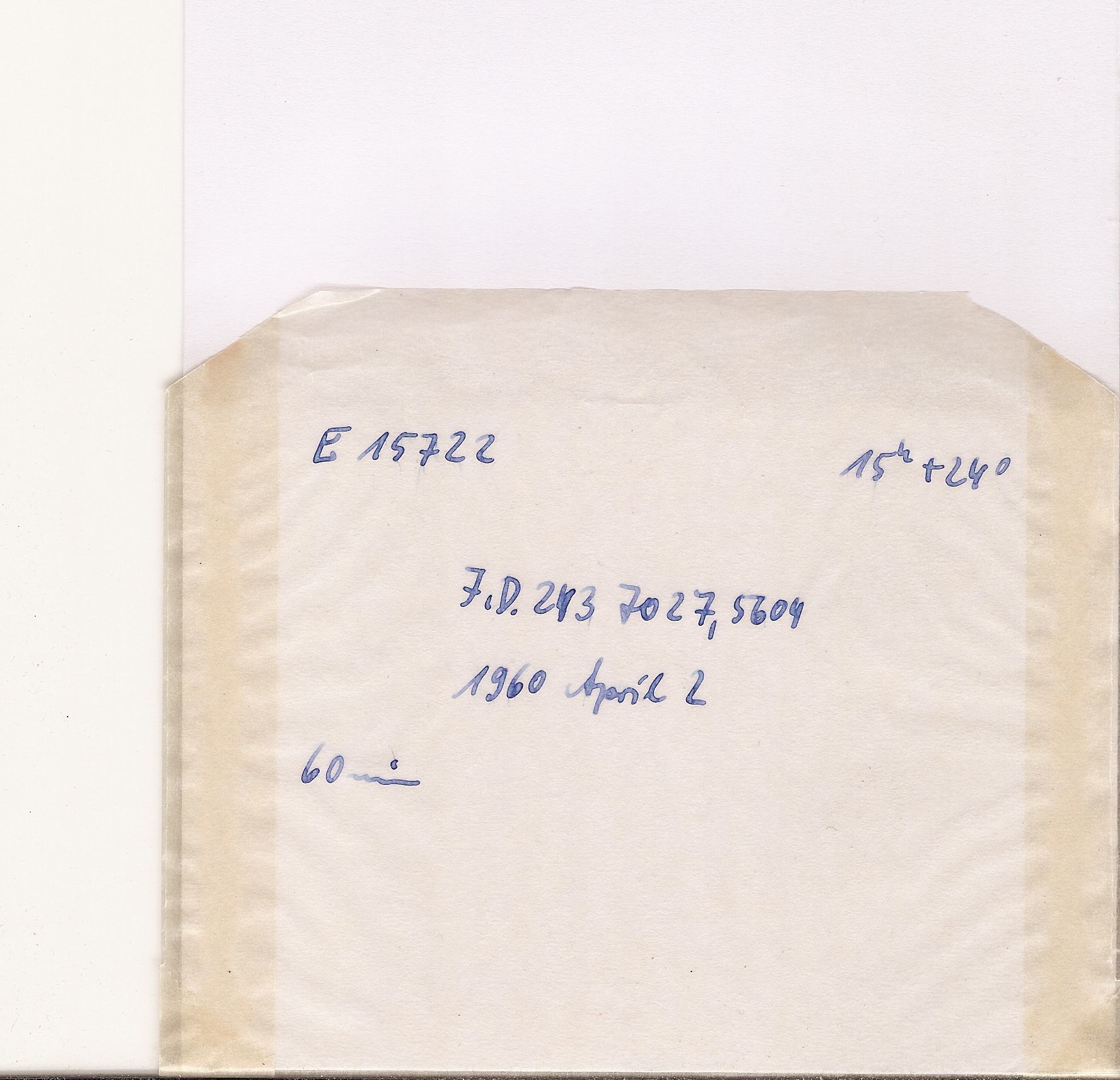 Plate envelope
